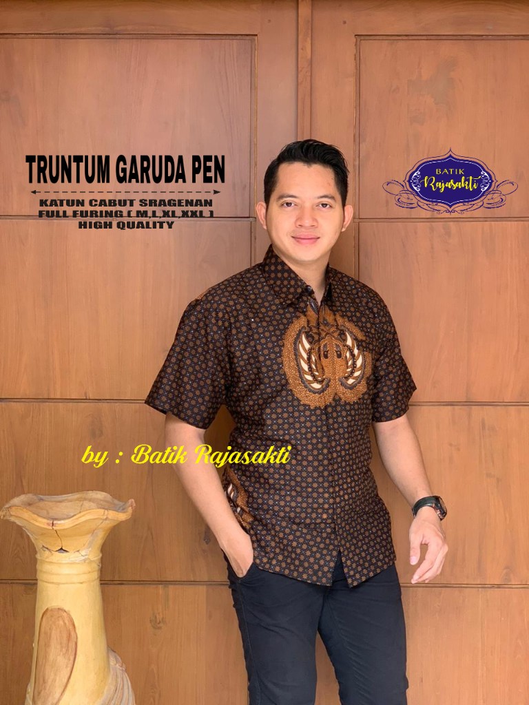 cover-TRUNTUM GARUDA PEN Kemeja Batik Pria Solo Lengan PENDEK Lapis Furing BY RAJASAKTI-1