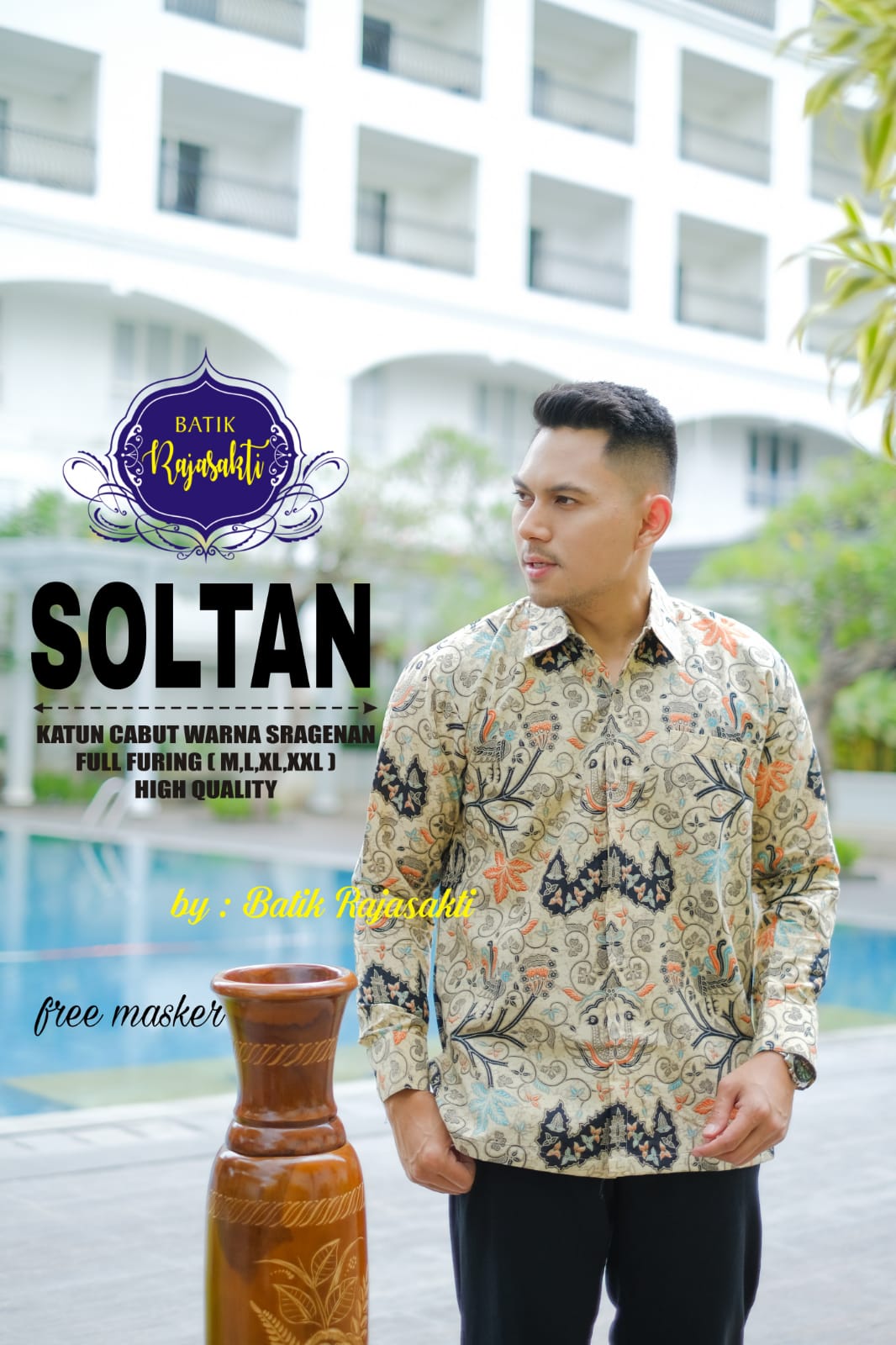 cover-SOLTAN Kemeja Batik Pria Solo Lengan PANJANG Lapis Furing BY RAJASAKTI-1