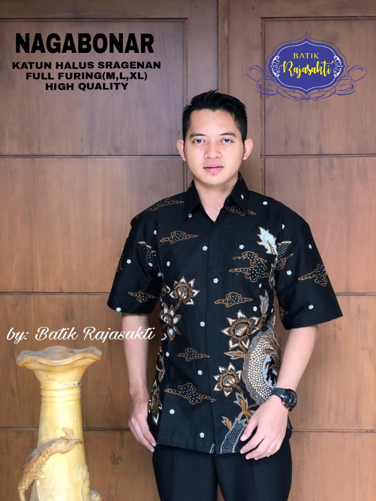 cover-NAGABONAR Kemeja Batik Pria Solo Lengan PENDEK Lapis Furing BY RAJASAKTI-1