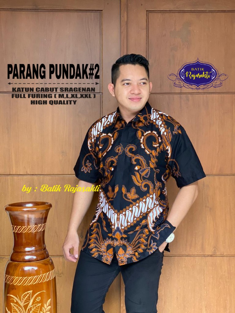 cover-PARANG PUNDAK Kemeja Batik Pria Solo Lengan PENDEK Lapis Furing BY RAJASAKTI-1