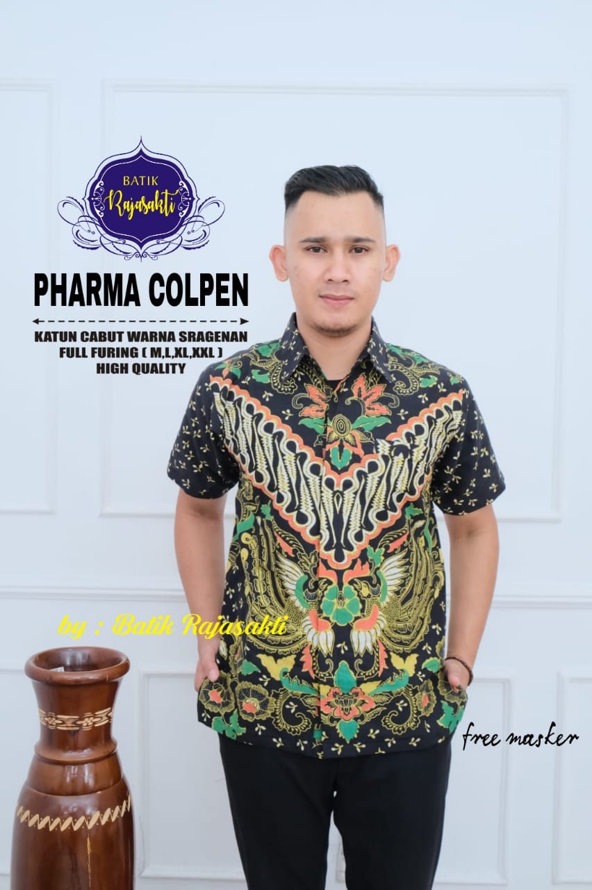 cover-PHARMA PEN Kemeja Batik Pria Solo Lengan PENDEK Lapis Furing BY RAJASAKTI-1