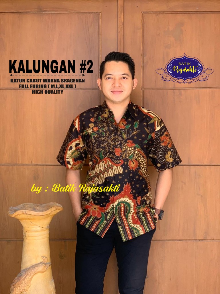 cover-KALUNGAN 2 Kemeja Batik Pria Solo Lengan PENDEK Lapis Furing BY RAJASAKTI-1