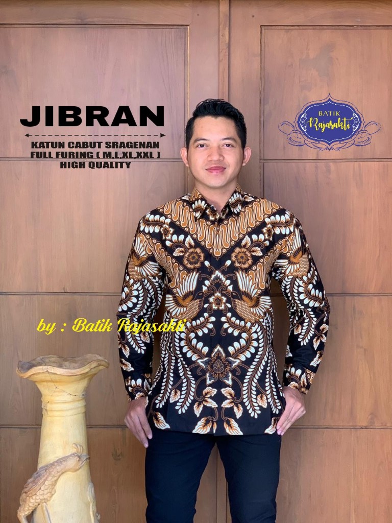 cover-JIBRAN Kemeja Batik Pria Solo Lengan PANJANG Lapis Furing BY RAJASAKTI-1