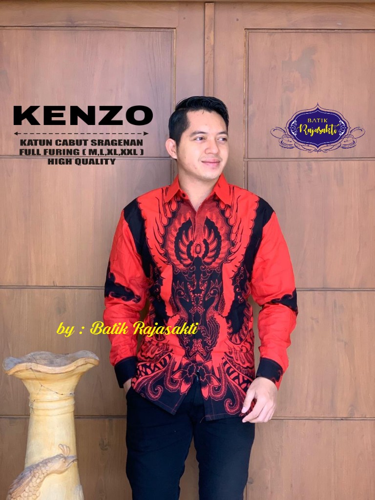 cover-KENZO Kemeja Batik Pria Solo Lengan PANJANG Lapis Furing BY RAJASAKTI-1