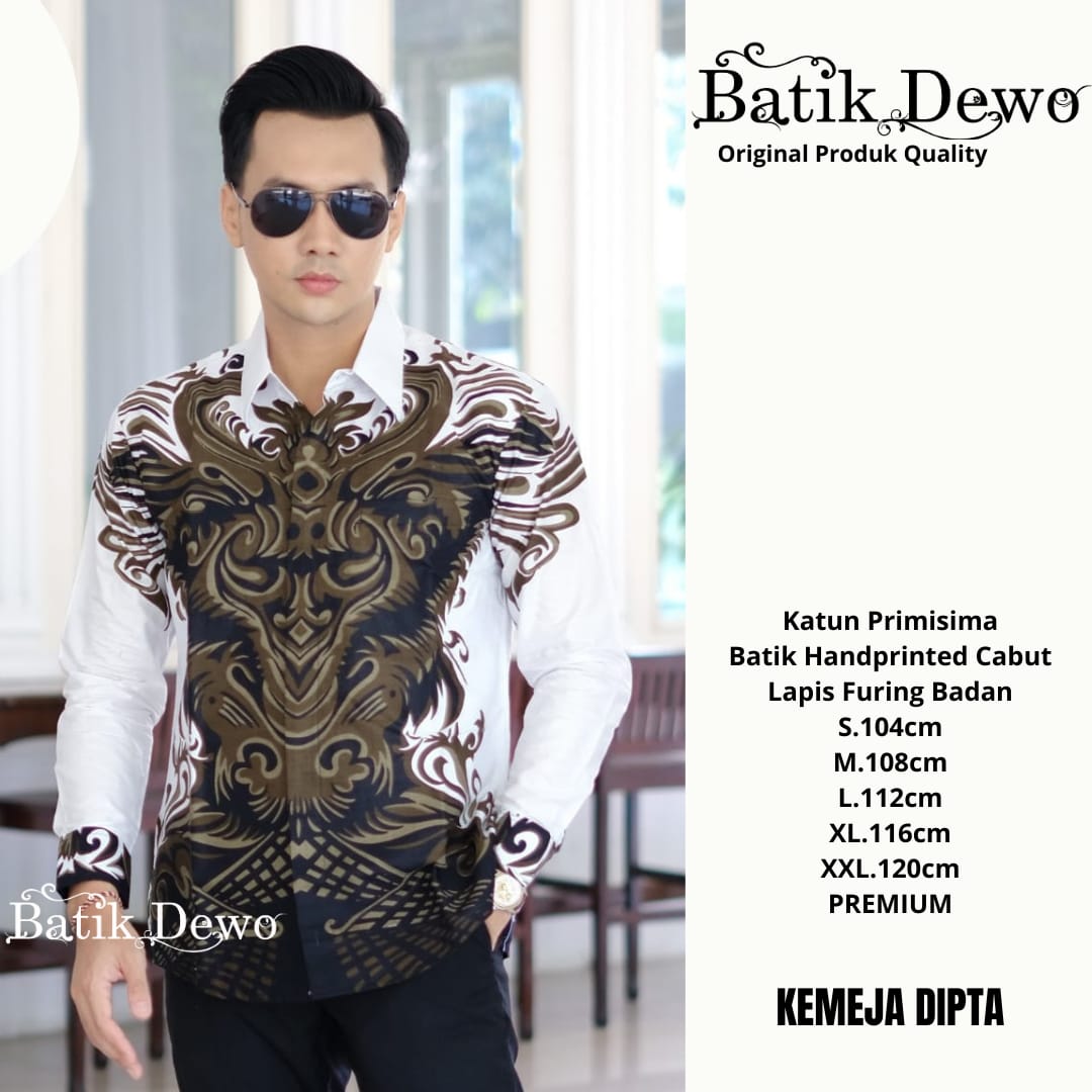 cover-DIPTA Kemeja Batik Pria Solo Lengan PANJANG Lapis Furing BY DEWO-1