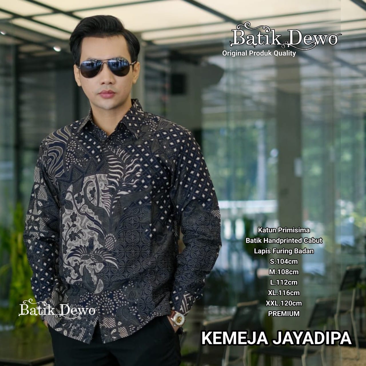 cover-JAYADIPA Kemeja Batik Pria Solo Lengan PANJANG Lapis Furing BY DEWO-1