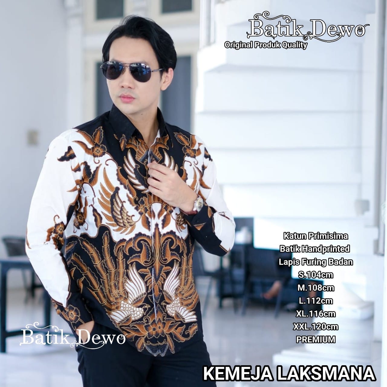 cover-LAKSMANA Kemeja Batik Pria Solo Lengan PANJANG Lapis Furing BY DEWO-1
