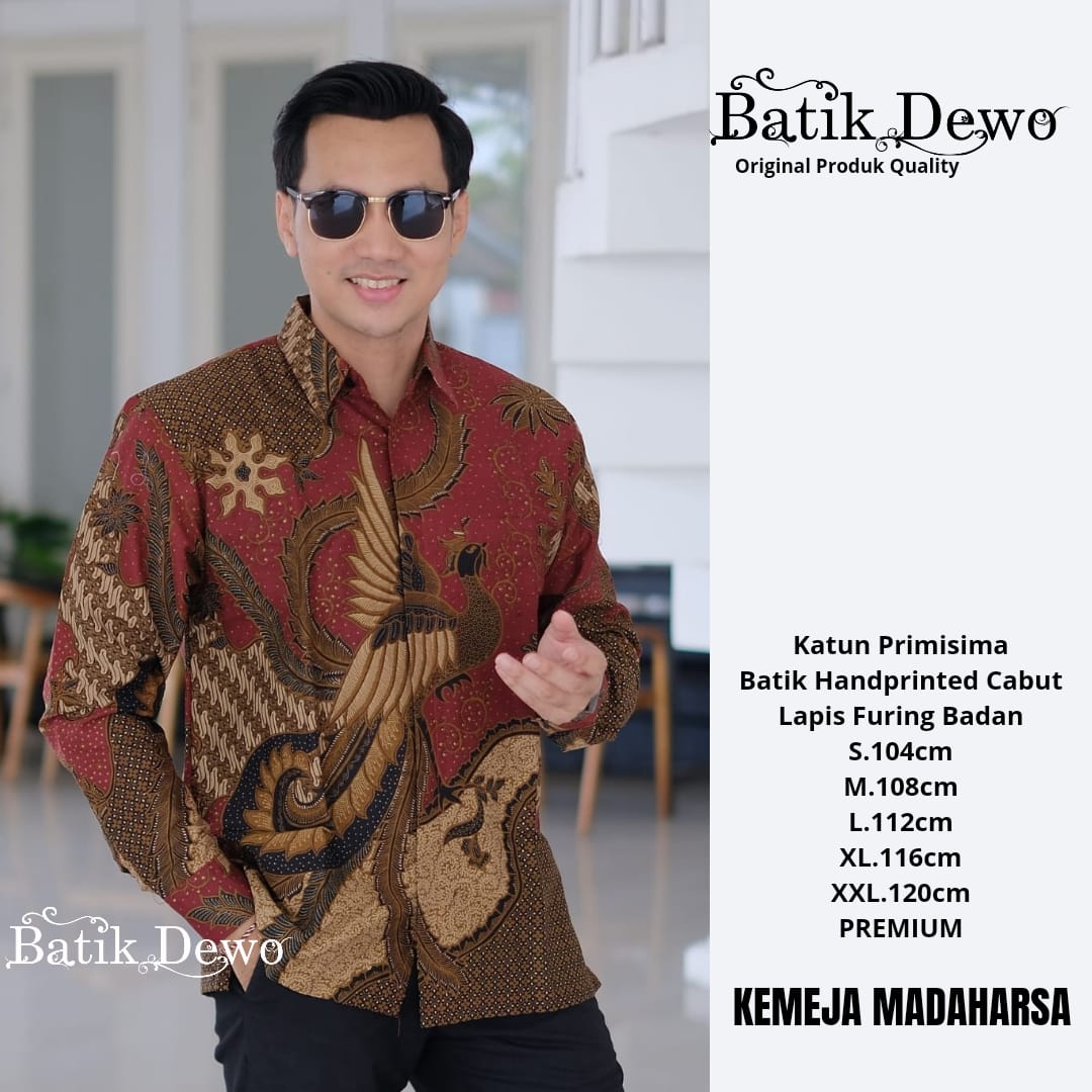cover-MADAHARSA Kemeja Batik Pria Solo Lengan PANJANG Lapis Furing BY DEWO-1