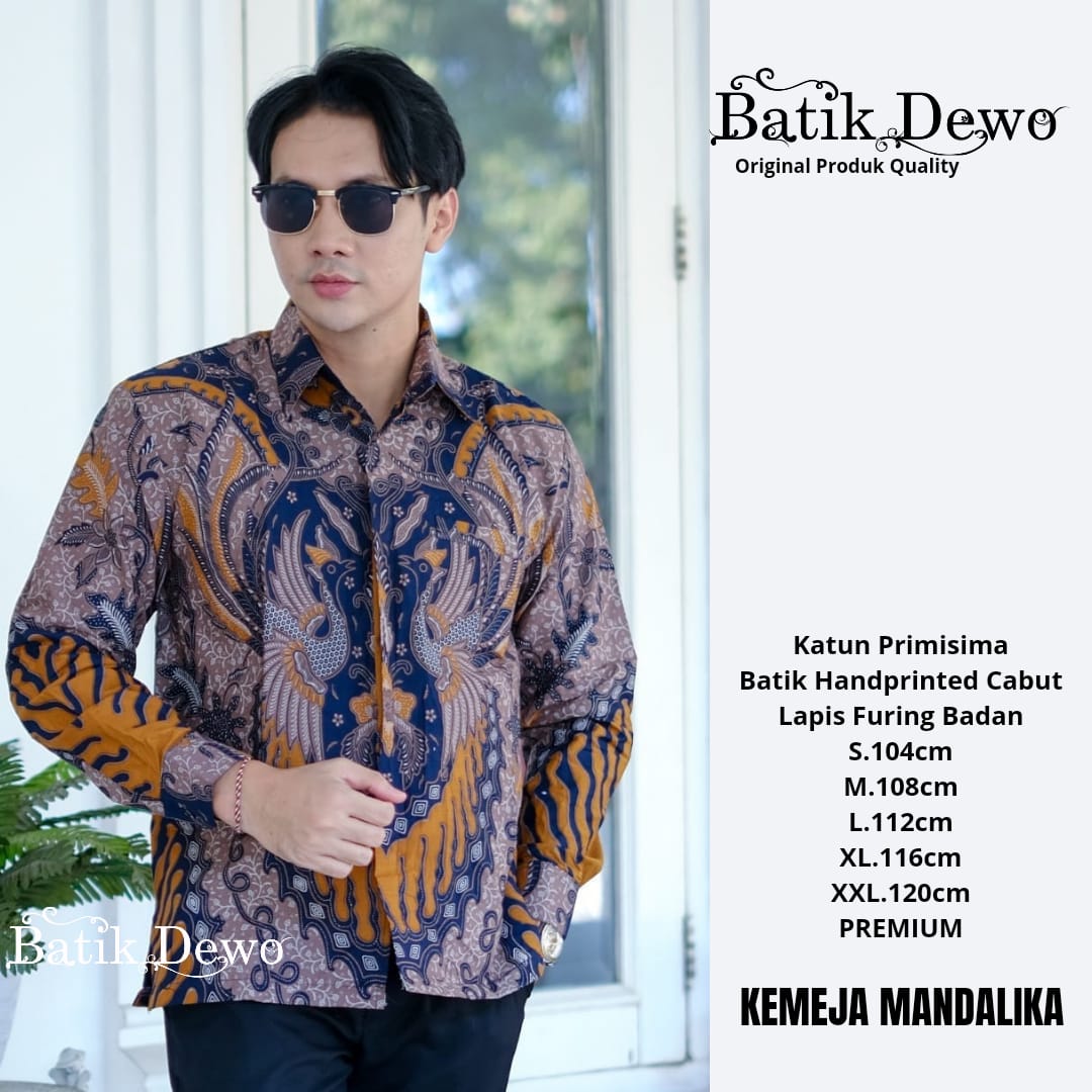 cover-MANDALIKA NAVY Kemeja Batik Pria Solo Lengan PANJANG Lapis Furing BY DEWO-1