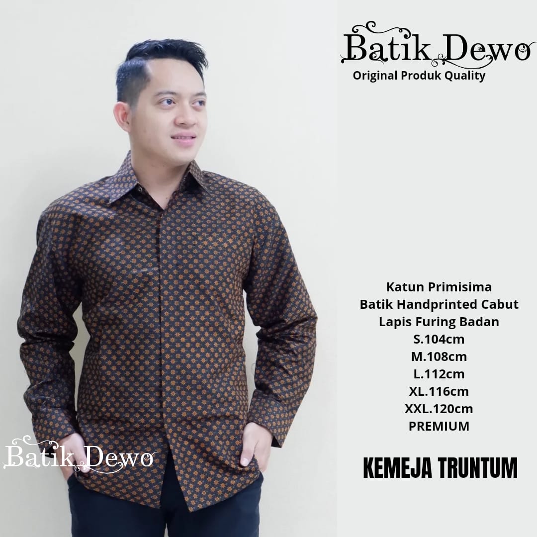 cover-TRUNTUM Kemeja Batik Pria Solo Lengan PANJANG Lapis Furing BY DEWO-1