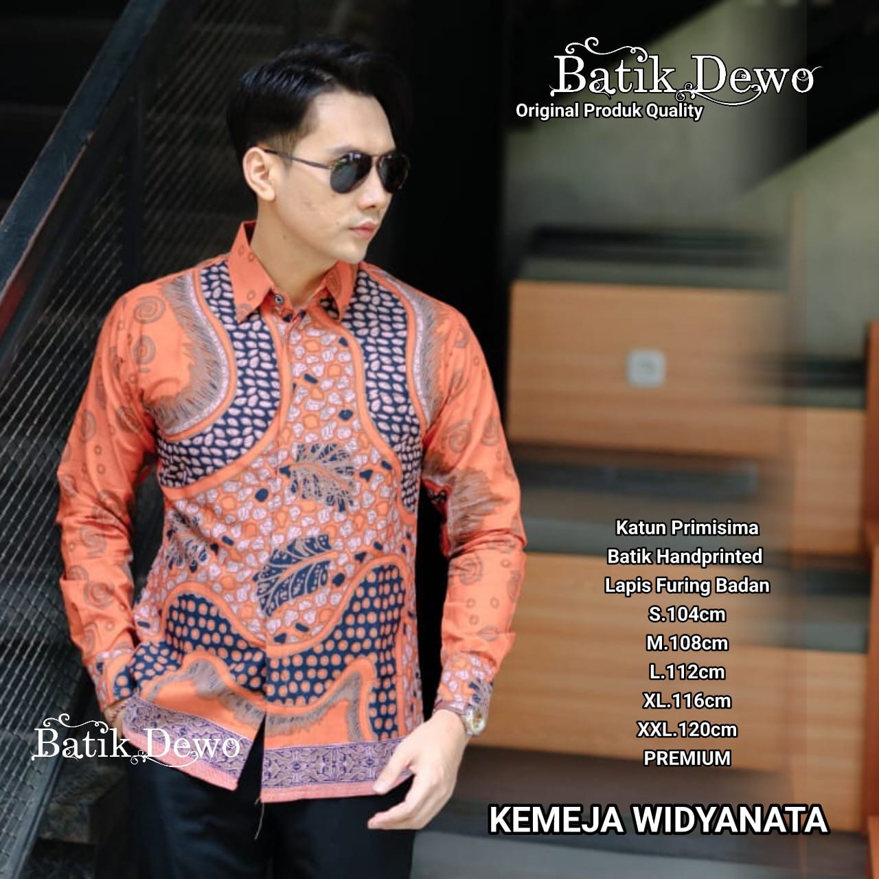 cover-WIDYANATA Kemeja Batik Pria Solo Lengan PANJANG Lapis Furing BY DEWO-1