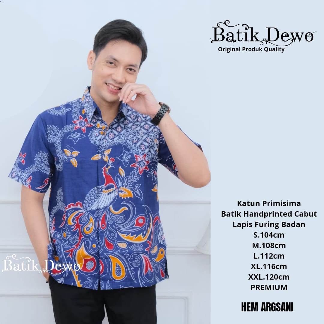 cover-ARGSANI Kemeja Batik Pria Solo Lengan PENDEK Lapis Furing BY DEWO-1