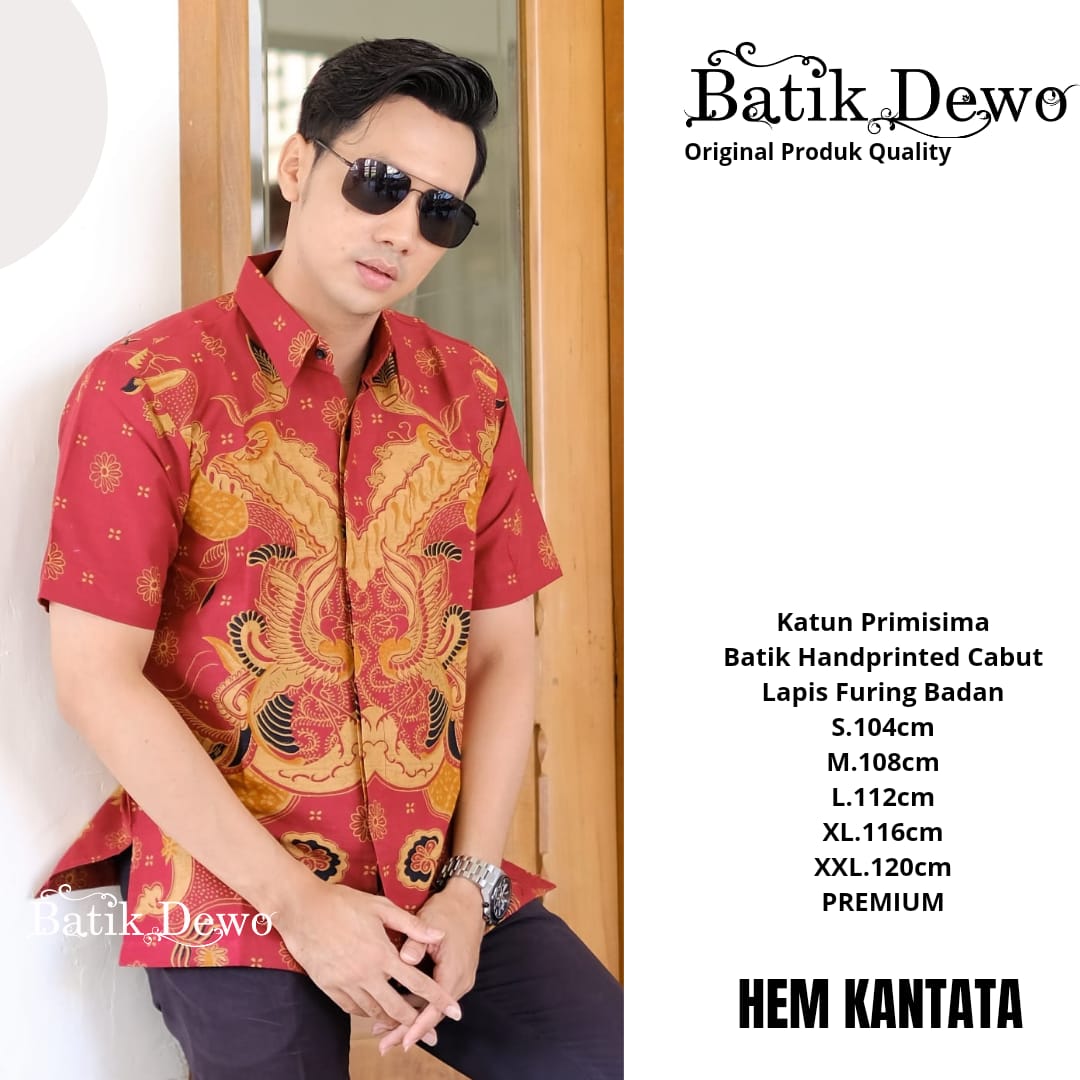 cover-KANTATA Kemeja Batik Pria Solo Lengan PENDEK Lapis Furing BY DEWO-1