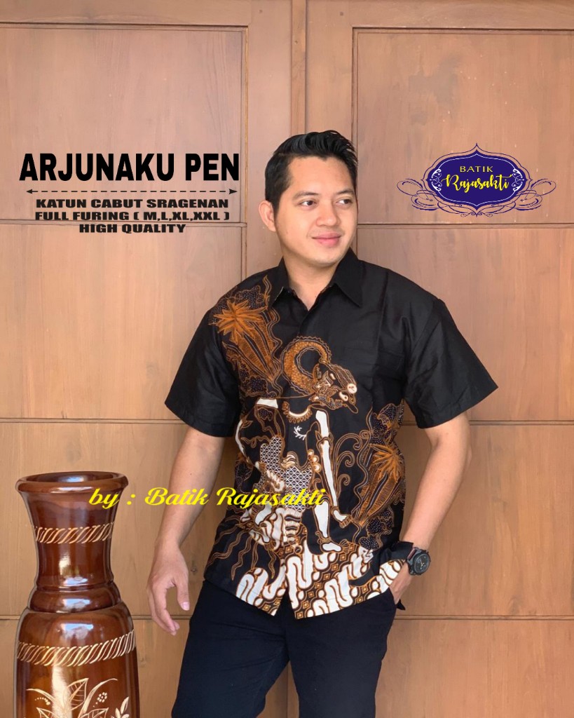 cover-ARJUNAKU PEN Kemeja Batik Pria Solo Lengan Pendek Lapis Furing BY RAJASAKTI-1