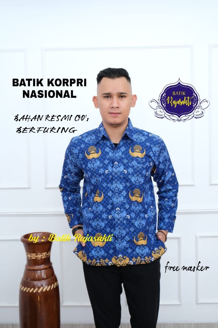 cover-BATIK KORPRI NASIONAL Kemeja Batik Pria Solo Lengan Panjang Lapis Furing BY RAJASAKTI-1