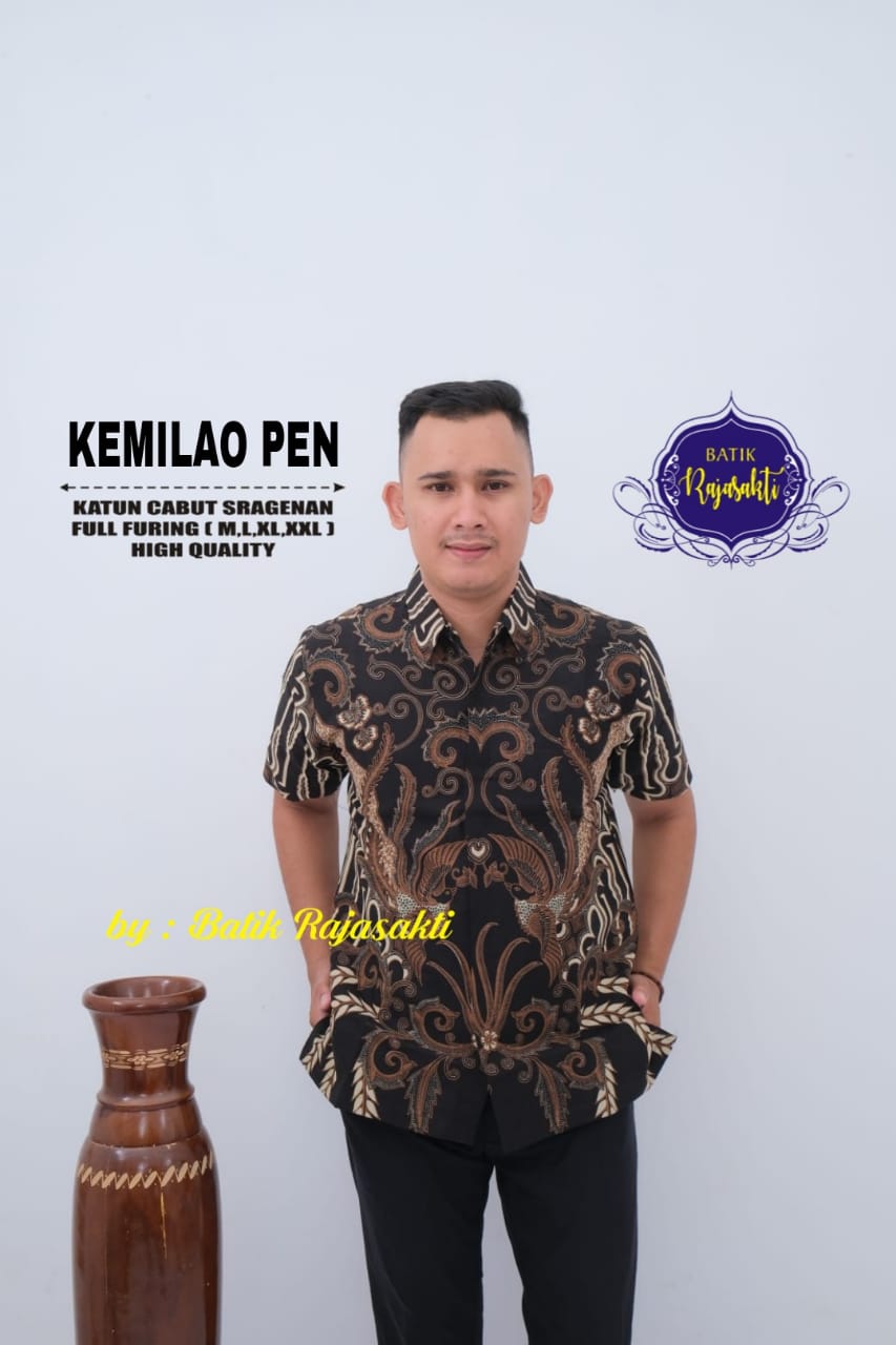cover-KEMILAO PEN Kemeja Batik Pria Solo Lengan Pendek Lapis Furing BY RAJASAKTI-1