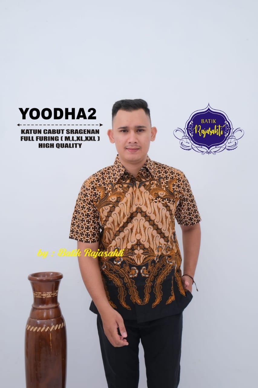 cover-YOODHA 2 Kemeja Batik Pria Solo Lengan Pendek Lapis Furing BY RAJASAKTI-1