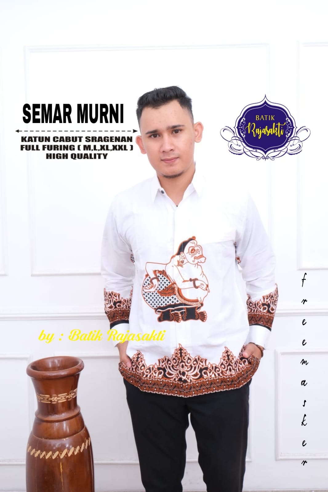 cover-SEMAR MURNI Kemeja Batik Pria Solo Lengan Panjang Lapis Furing BY RAJASAKTI-1