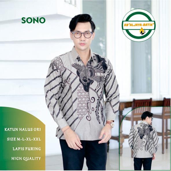 cover-SONO Kemeja Batik Pria Solo Lengan Panjang Lapis Furing By Aljaya-1