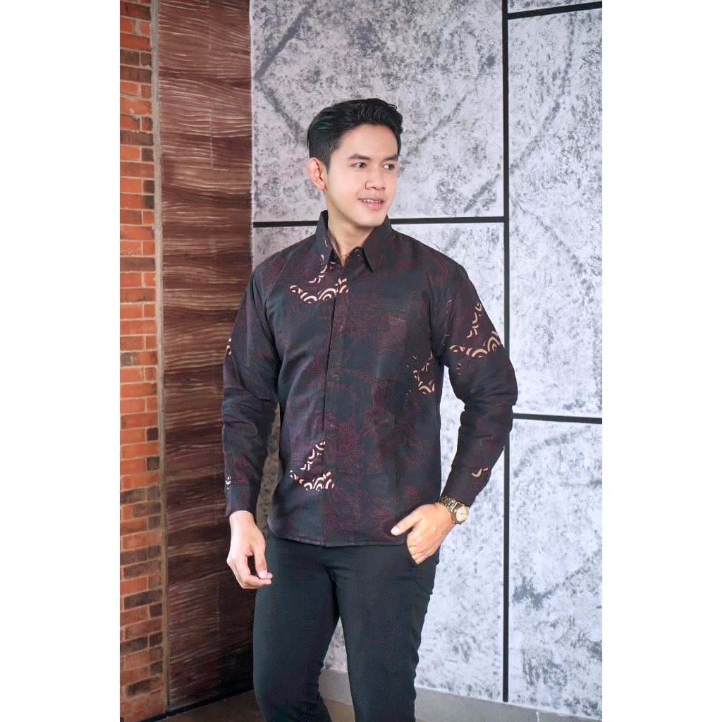 cover-ABSTRAK KEMBANG Kemeja Batik Pria Solo Lengan Panjang Lapis Furing By BATIKSOLOAMANAH-1