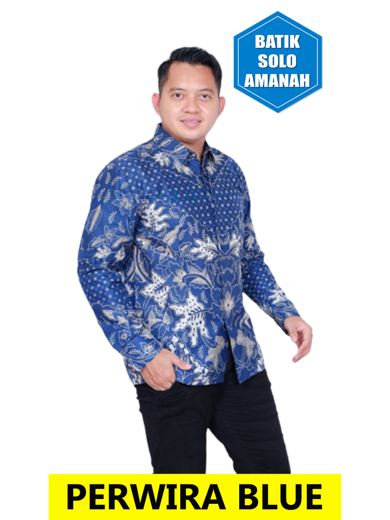 cover-PERWIRA BLUE Kemeja Batik Pria Solo Lengan Panjang Lapis Furing By BATIKSOLOAMANAH-1