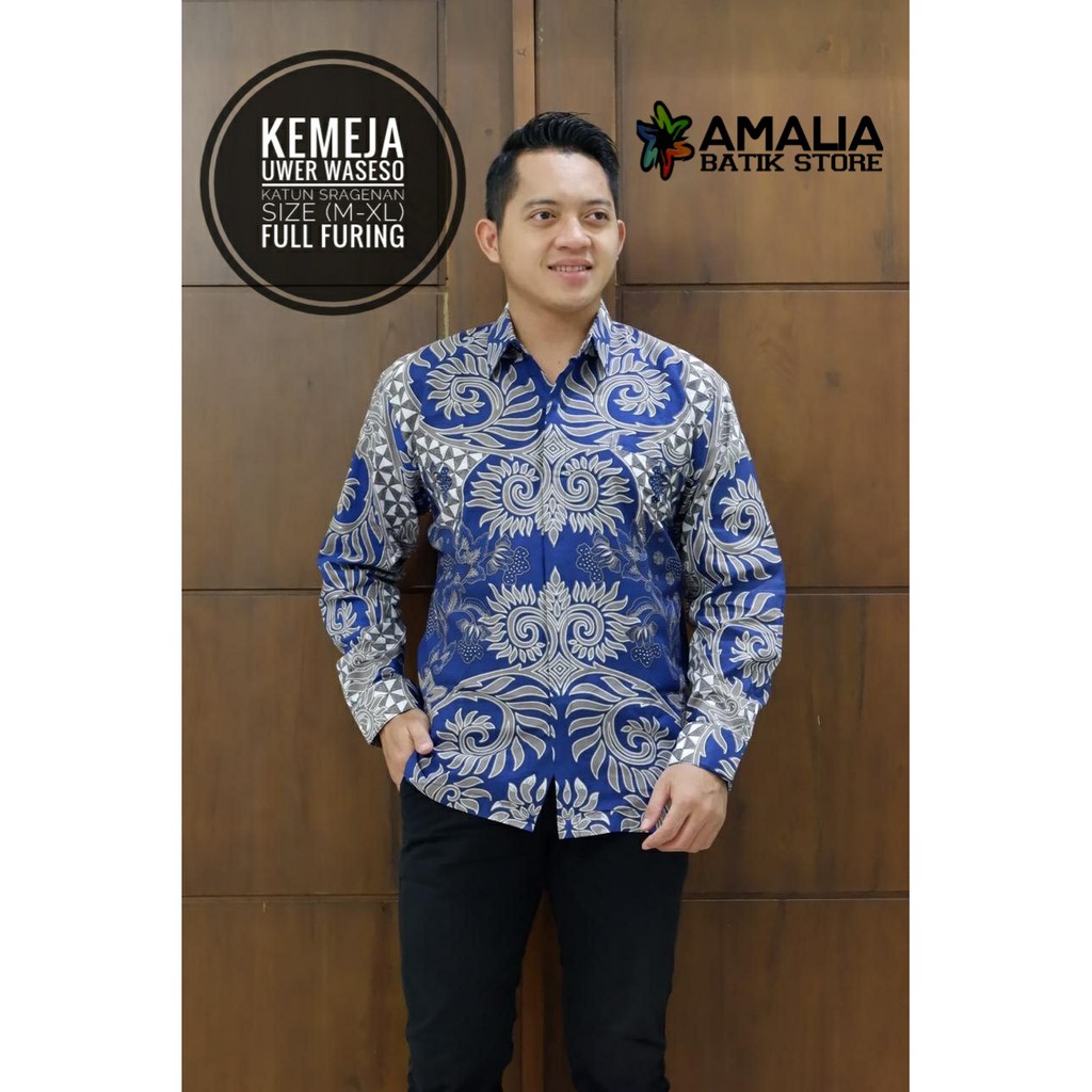 cover-UWER WASESO Kemeja Batik Pria Solo Lengan Panjang Lapis Furing By BATIKSOLOAMANAH-1