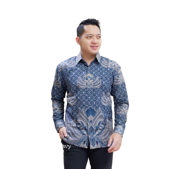 cover-CAKAR PARI BIRU Kemeja Batik Pria Solo Lengan Panjang Lapis Furing By BATIKSOLOAMANAH-1