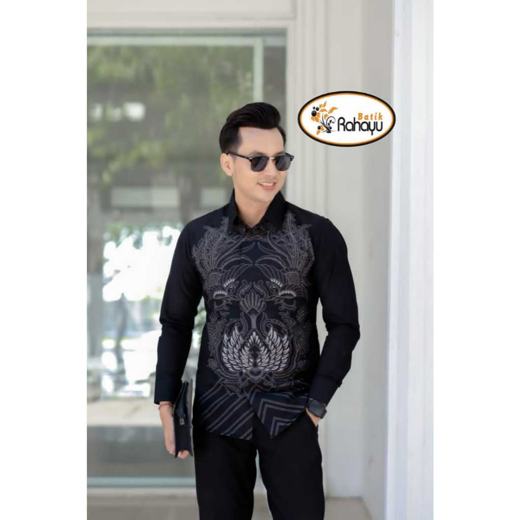 cover-MERAK GURDO HITAM Kemeja Batik Pria Solo Lengan Panjang Lapis Furing By RAHAYU-1